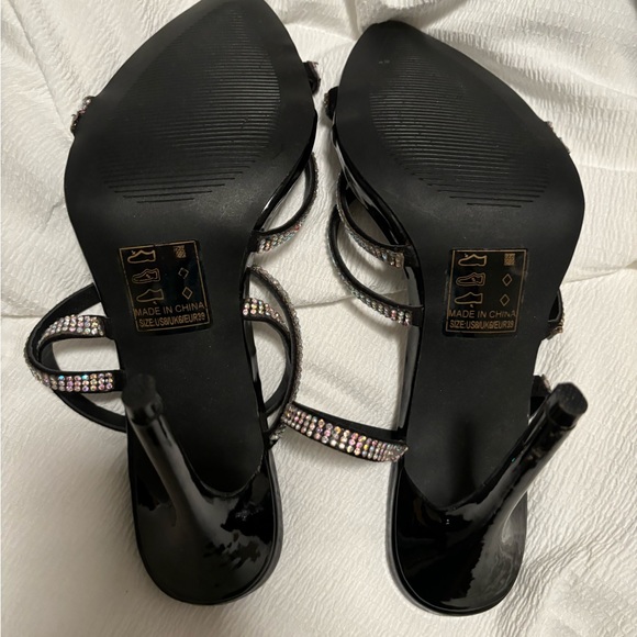 Black Rhinestone Heel - Picture 3 of 3